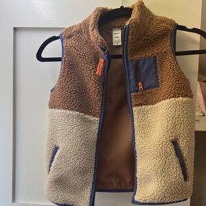 Carter's Brown and Cream Sherpa Vest